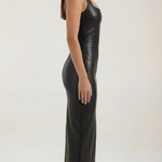 Yvonne faux leather bodycon dress