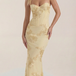 Chantal Floral Maxi Dress with Corset