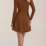 Ebony Long Sleeve Short Dress