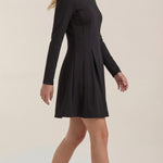 Ebony Long Sleeve Short Dress