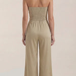 Eliza Strapless Jumpsuit with Wide Leg
