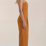 Eliza Strapless Jumpsuit with Wide Leg