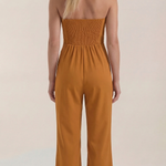 Eliza Strapless Jumpsuit with Wide Leg