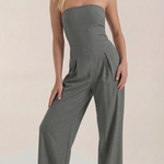 Eliza Strapless Jumpsuit with Wide Leg