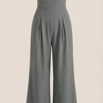Eliza Strapless Jumpsuit with Wide Leg