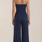 Eliza Strapless Jumpsuit with Wide Leg