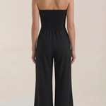 Eliza Strapless Jumpsuit with Wide Leg