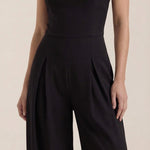 Eliza Strapless Jumpsuit with Wide Leg