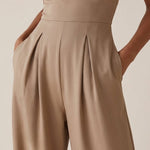 Eliza Strapless Jumpsuit with Wide Leg