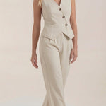 Ginger Color Vest and Pants Set