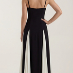 Godet Pleated Midi Dress Goldie
