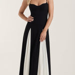 Godet Pleated Midi Dress Goldie