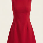Helga Short Dress with Boat Neckline