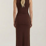 Hester Maxi Dress with High Neck