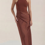 Hester Maxi Dress with High Neck