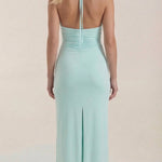 Paulette halter-style maxi dress