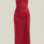 Paulette halter-style maxi dress