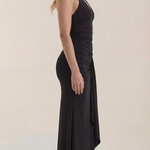 Paulette halter-style maxi dress