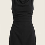 Rosalie Short Cowl Collar Dress