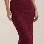 Roxanne halter neckline lace maxi dress
