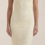 Roxanne halter neckline lace maxi dress