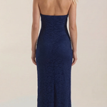 Roxanne halter neckline lace maxi dress