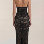 Roxanne halter neckline lace maxi dress