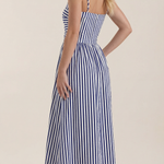 Sandra long dress with stripes