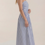 Sandra long dress with stripes