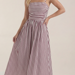 Sandra long dress with stripes
