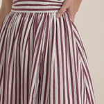 Sandra long dress with stripes