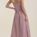 Sandra long dress with stripes