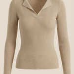 'Sara' knitted sweater with elegant collar