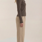 'Sara' knitted sweater with elegant collar