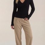 'Sara' knitted sweater with elegant collar