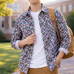 Modern Print Floral Shirt