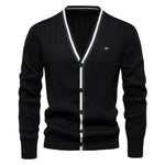 Varsity V-Neck Knit Cardigan