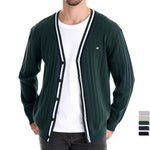 Varsity V-Neck Knit Cardigan