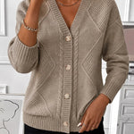 Joyce | Vintage Cable Knit Button Cardigan