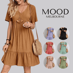 SERENA GENTLE SHAPE V-NECK DRESS