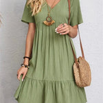 SERENA GENTLE SHAPE V-NECK DRESS