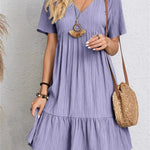 SERENA GENTLE SHAPE V-NECK DRESS