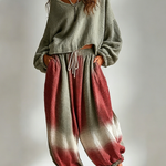 Bohemian-Style Loose Casual Ombre Design Two Piece Matching Set