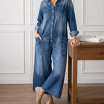 Diana | Denim jumpsuit with buttons