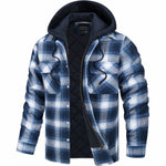 Timothy™ | Warm Quilt-Lined Plaid Flannel Hooded Jacket