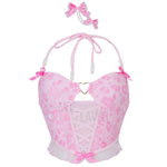 Vday Gloomy Bear Gyaru Corset Top and Underwear Lingerie