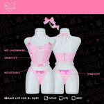 Vday Gloomy Bear Gyaru Corset Top and Underwear Lingerie