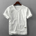 Kobu V-Neck Cotton Linen Summer Tee