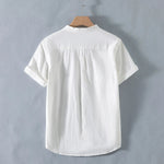 Calder Open Collar Cotton Shirt