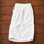 Linen Blend Drawstring Shorts